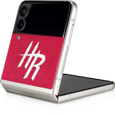 NBA Houston Rockets Distressed Galaxy Z Flip4 5G Skin